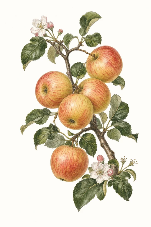 Botanical illustration of Gala