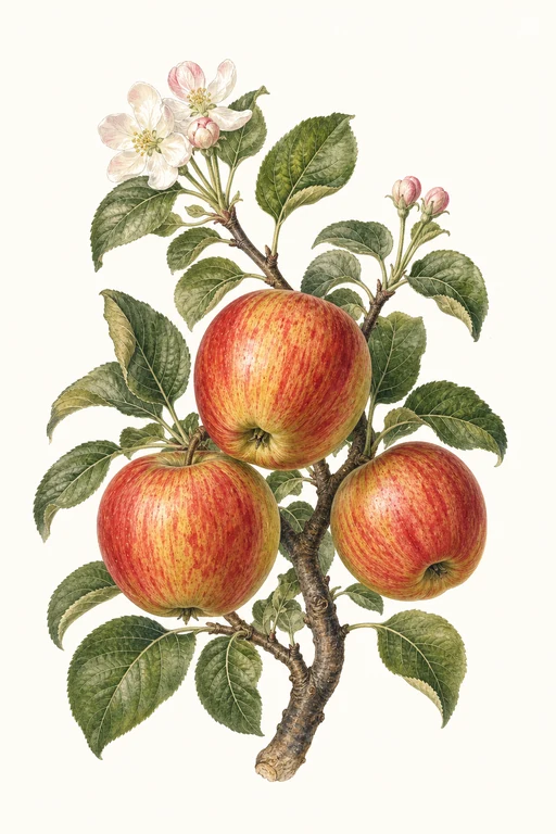 Botanical illustration of Jonagold