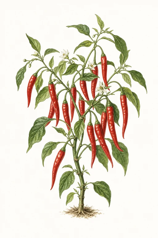 Botanical illustration of Carolina Cayenne