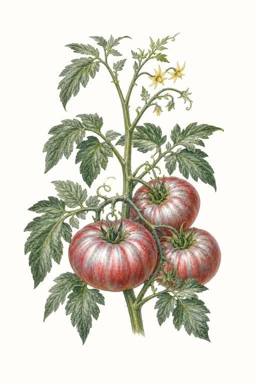 Botanical illustration of Silvery Fir Tree