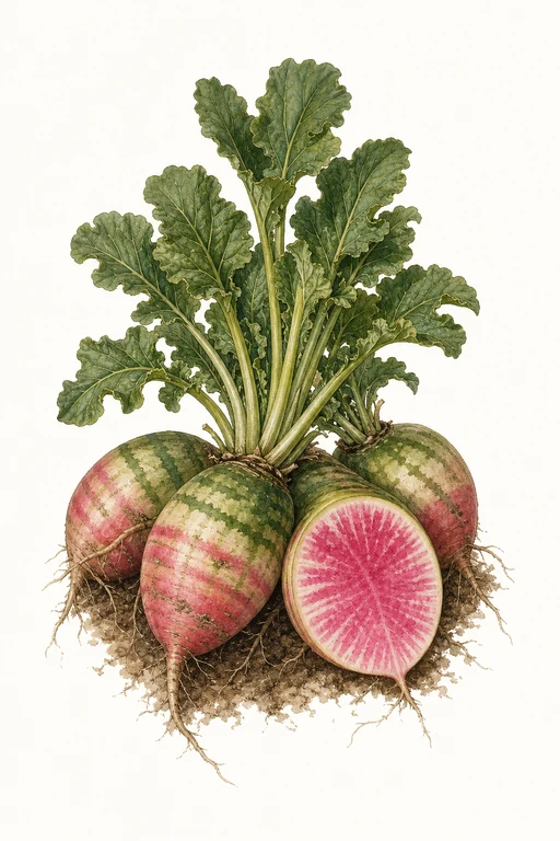 Botanical illustration of Watermelon