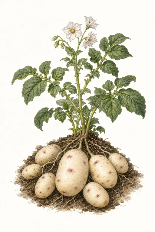 Botanical illustration of White Rose