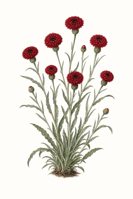 Botanical illustration of Red Boy