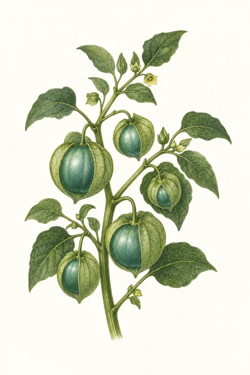 Botanical illustration of Toma Azul