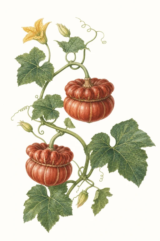 Botanical illustration of Turk's Turban