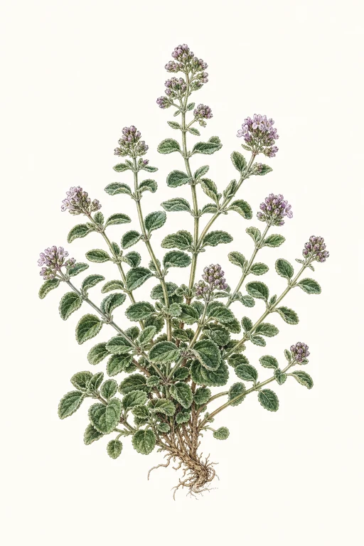 Botanical illustration of Wild Zaatar