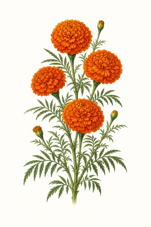 Botanical illustration of Moonsong Deep Orange