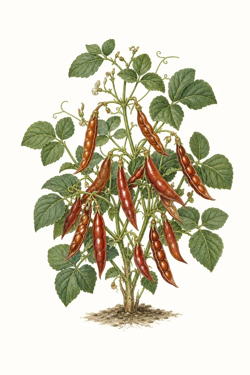 Botanical illustration of Lingua Di Fuoco Nano