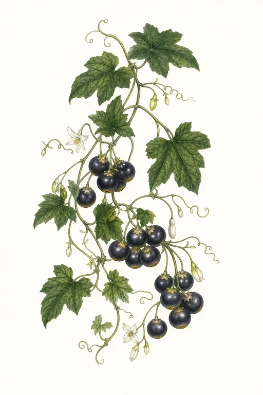 Botanical illustration of Indigo Kumquat