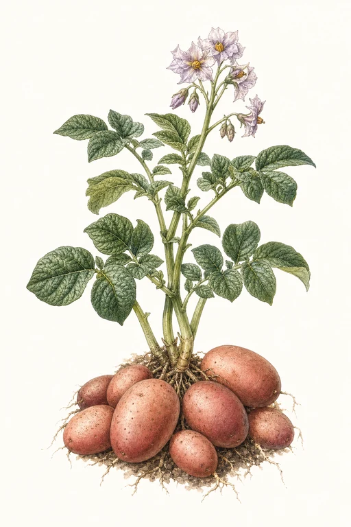 Botanical illustration of Desiree