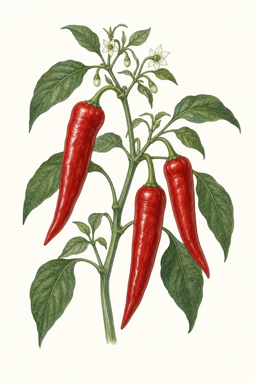 Botanical illustration of Marconi Red
