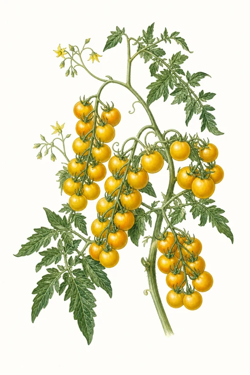 Botanical illustration of Sun Gold