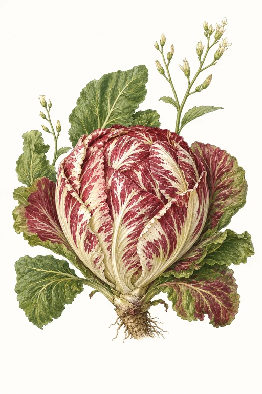 Botanical illustration of Variegata Di Chioggia