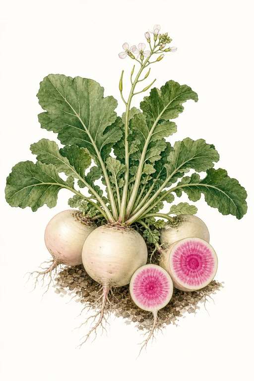 Botanical illustration of Pink Beauty