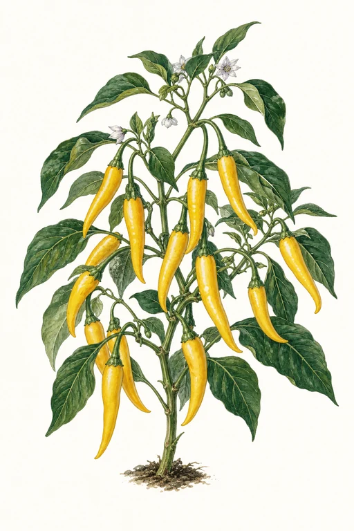 Botanical illustration of Serrano Del Sol