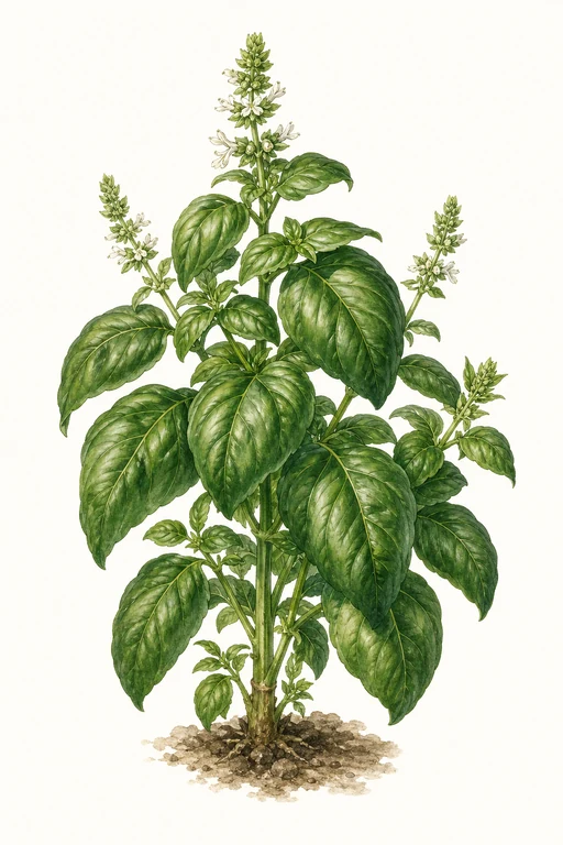 Botanical illustration of Italian Large Leaf