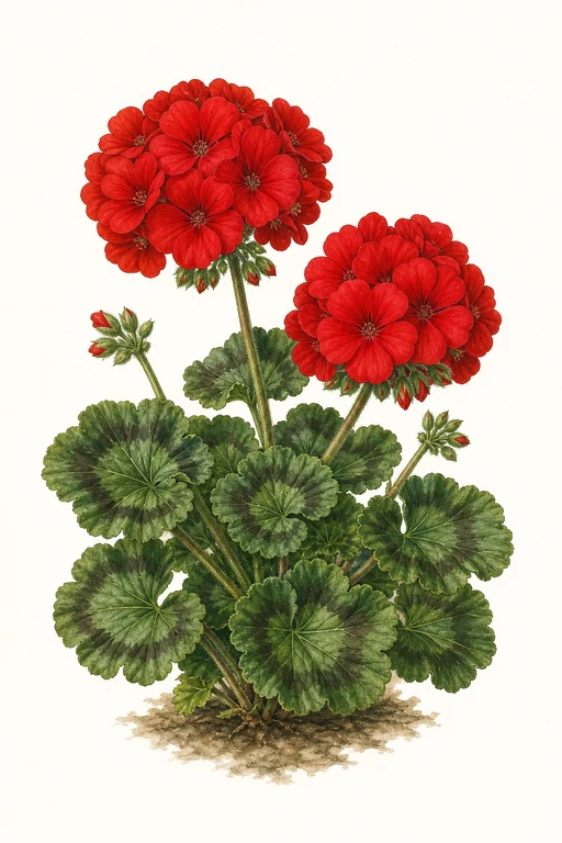 Botanical illustration of Tango Red