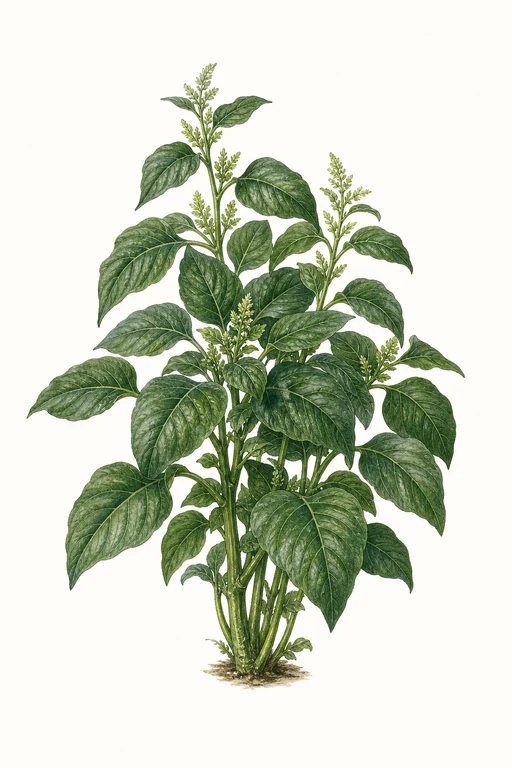 Botanical illustration of Evergreen Callaloo