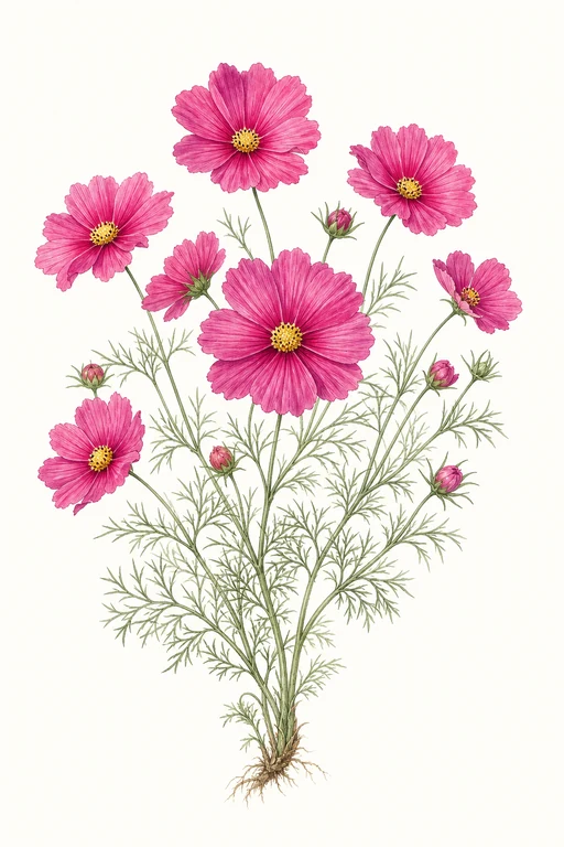 Botanical illustration of Sensation Pinkie