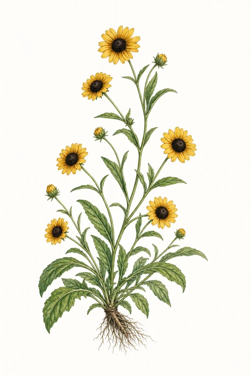 Botanical illustration of Denver Daisy