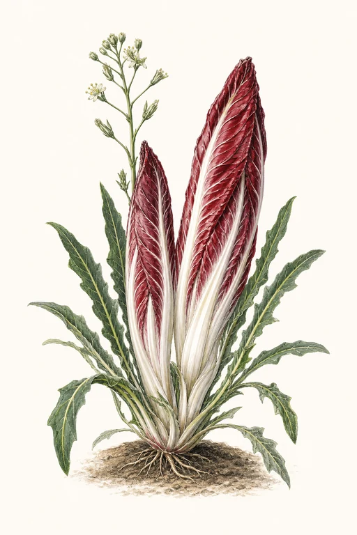 Botanical illustration of Treviso TVG Red