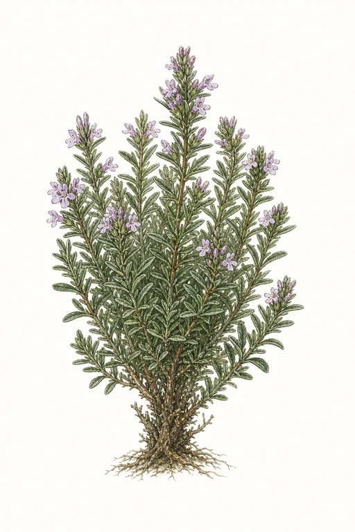 Botanical illustration of Winter Savory