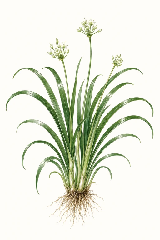 Botanical illustration of Garlic Geisha