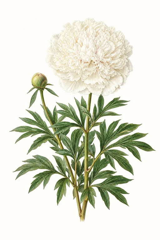 Botanical illustration of Krinkled White