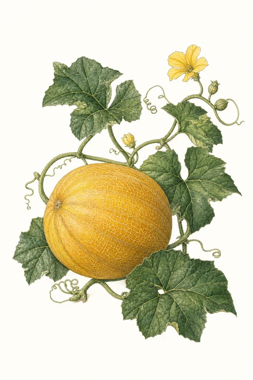 Botanical illustration of Mango Melon