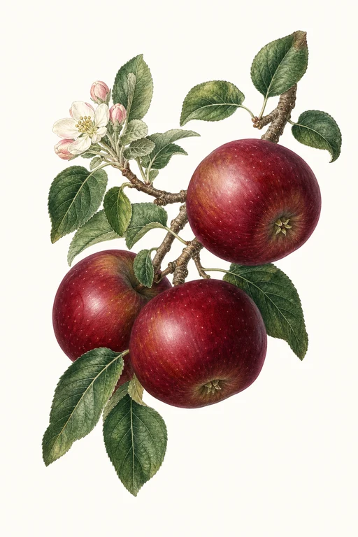 Botanical illustration of Winesap