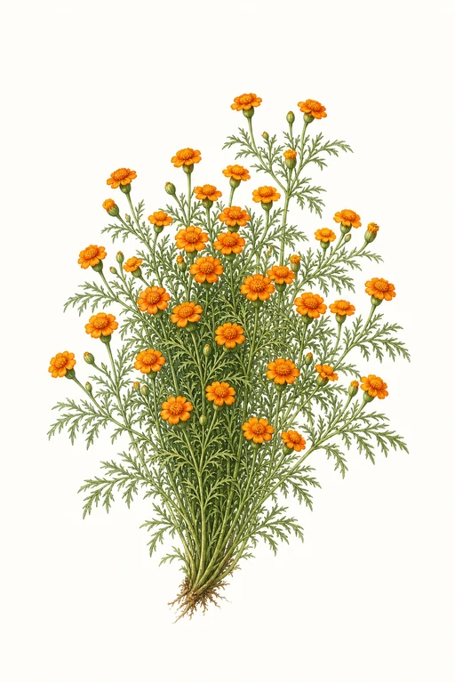 Botanical illustration of Tangerine Gem
