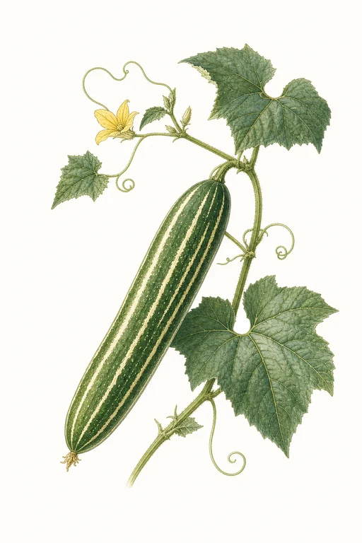 Botanical illustration of Striped Armenian
