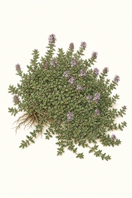 Botanical illustration of Mother Of Thyme