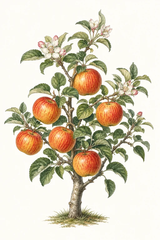 Botanical illustration of King Jonagold