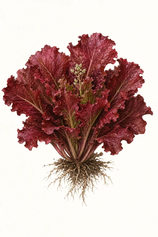Botanical illustration of Red Salad Bowl