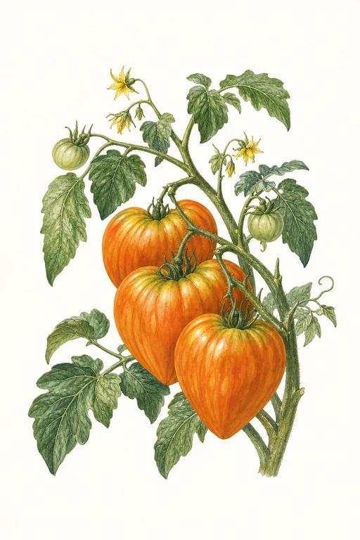 Botanical illustration of Orange Russian 117