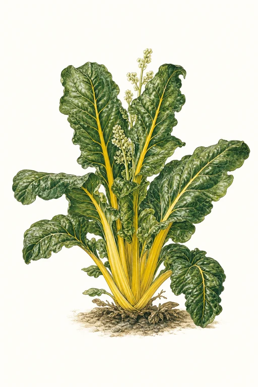 Botanical illustration of Chard 'Golden Giant'