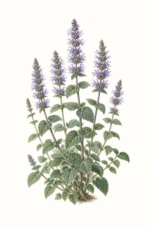 Botanical illustration of Lavender Hyssop