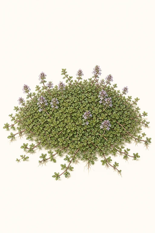 Botanical illustration of Magic Carpet Thyme