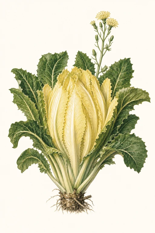 Botanical illustration of Frisse Blonde A Couer Plein