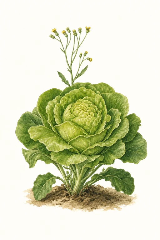Botanical illustration of Butterhead Bibb