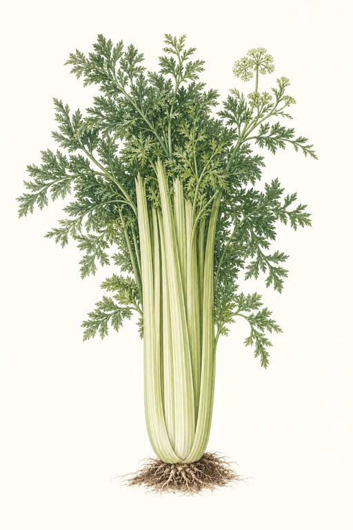 Botanical illustration of Peppermint Stick