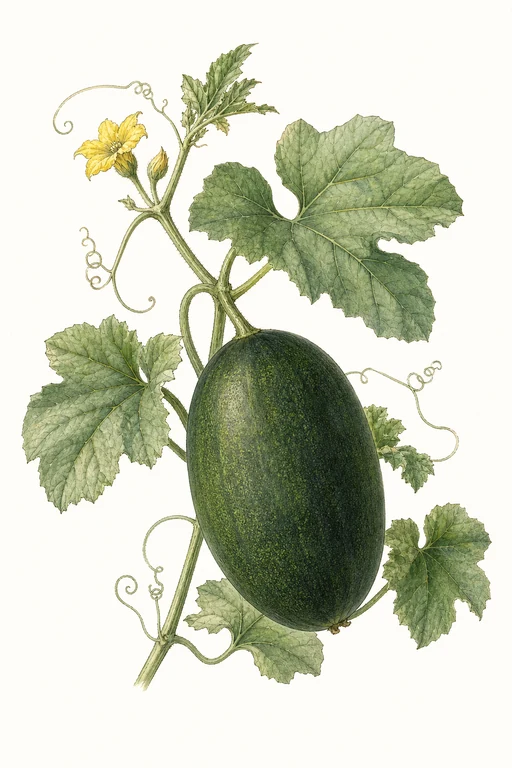 Botanical illustration of Miyabi Green Flesh