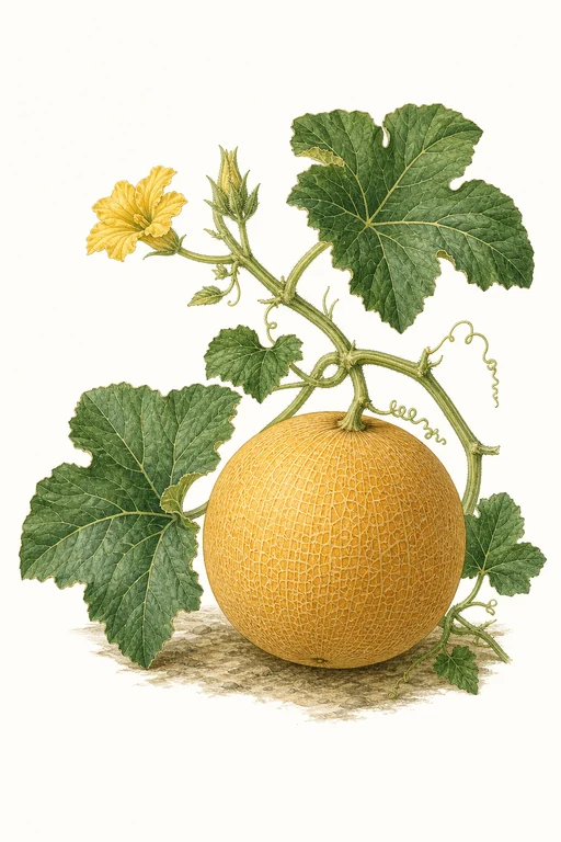 Botanical illustration of Yuwaku Suika