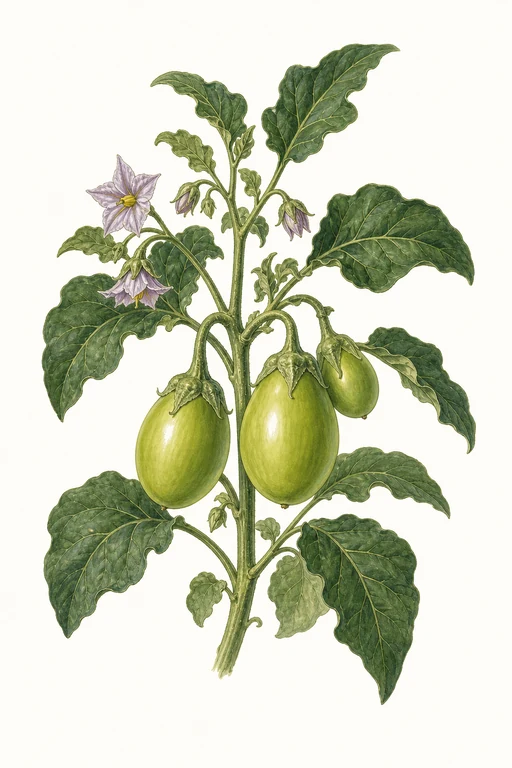 Botanical illustration of Green Apple