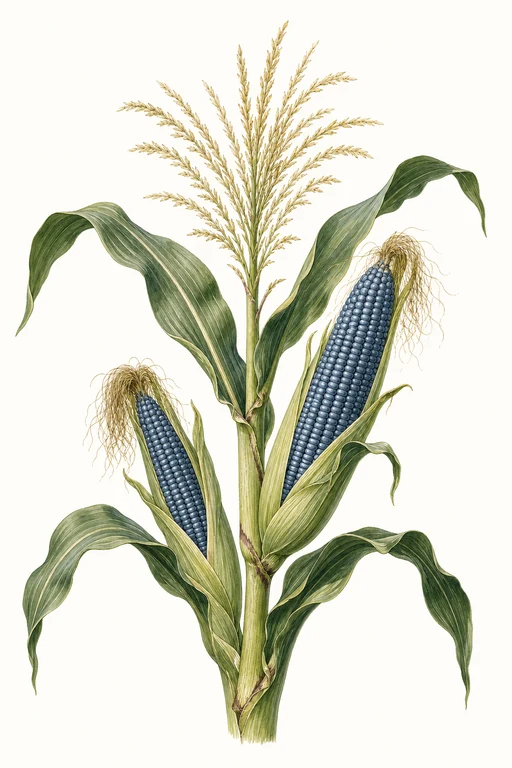 Botanical illustration of Blue Hopi