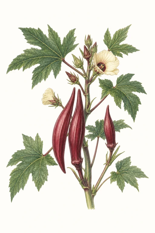 Botanical illustration of Hill Country Red