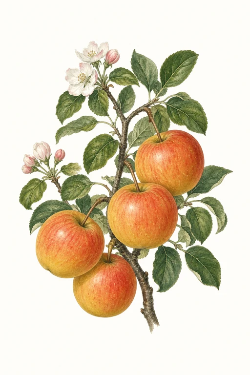Botanical illustration of Gala Must