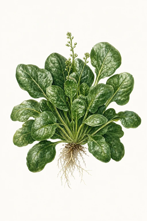 Botanical illustration of Baby Leaf Spinach