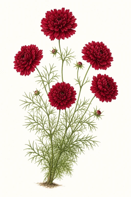 Botanical illustration of Double Click Cranberries